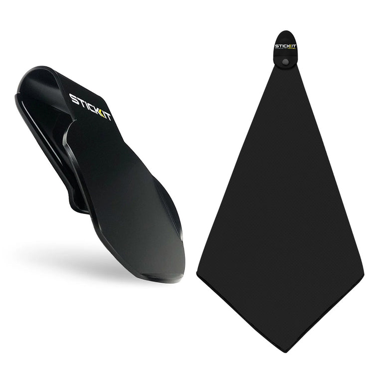 Black StickIt wallet with sleek design, made from durable materials, perfect for minimalist style and everyday use.