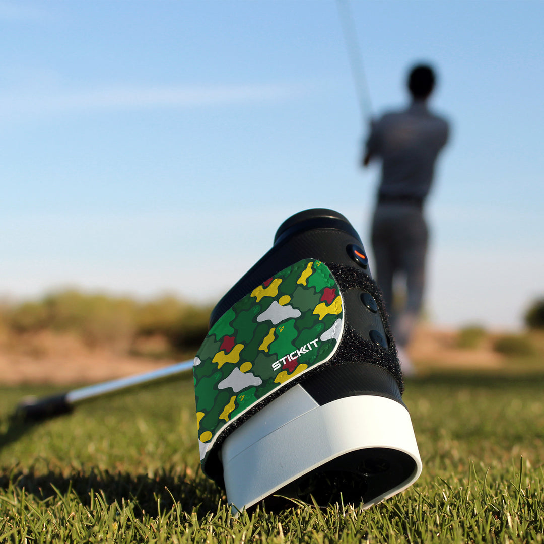 "Stylish black golf shoe with colorful camo print, perfect for enhanced performance on the golf course."