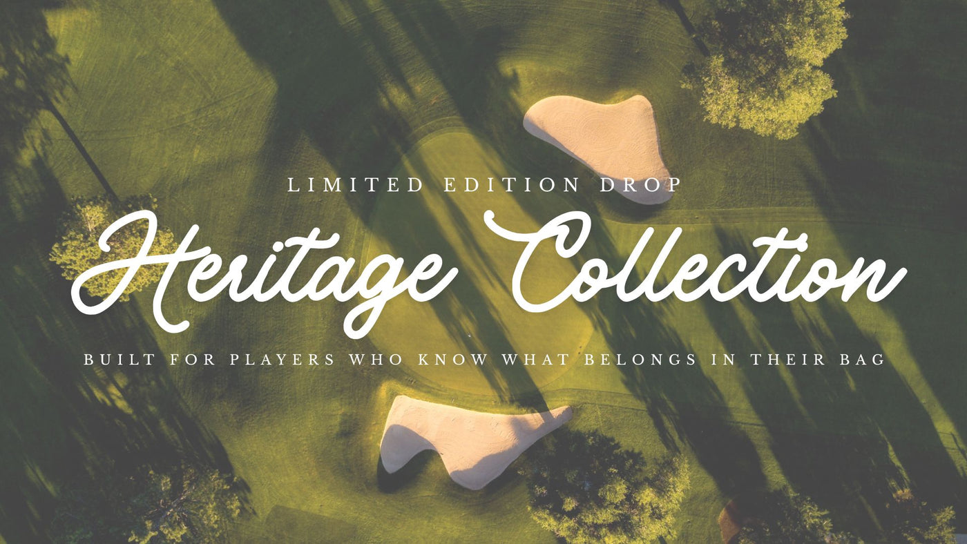 Limited edition Heritage Collection golf gear, perfect for discerning players, featuring premium materials and classic style.