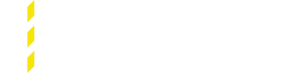 Stylish yellow and white STICKIT logo on a black background, ideal for branding and promotional materials.