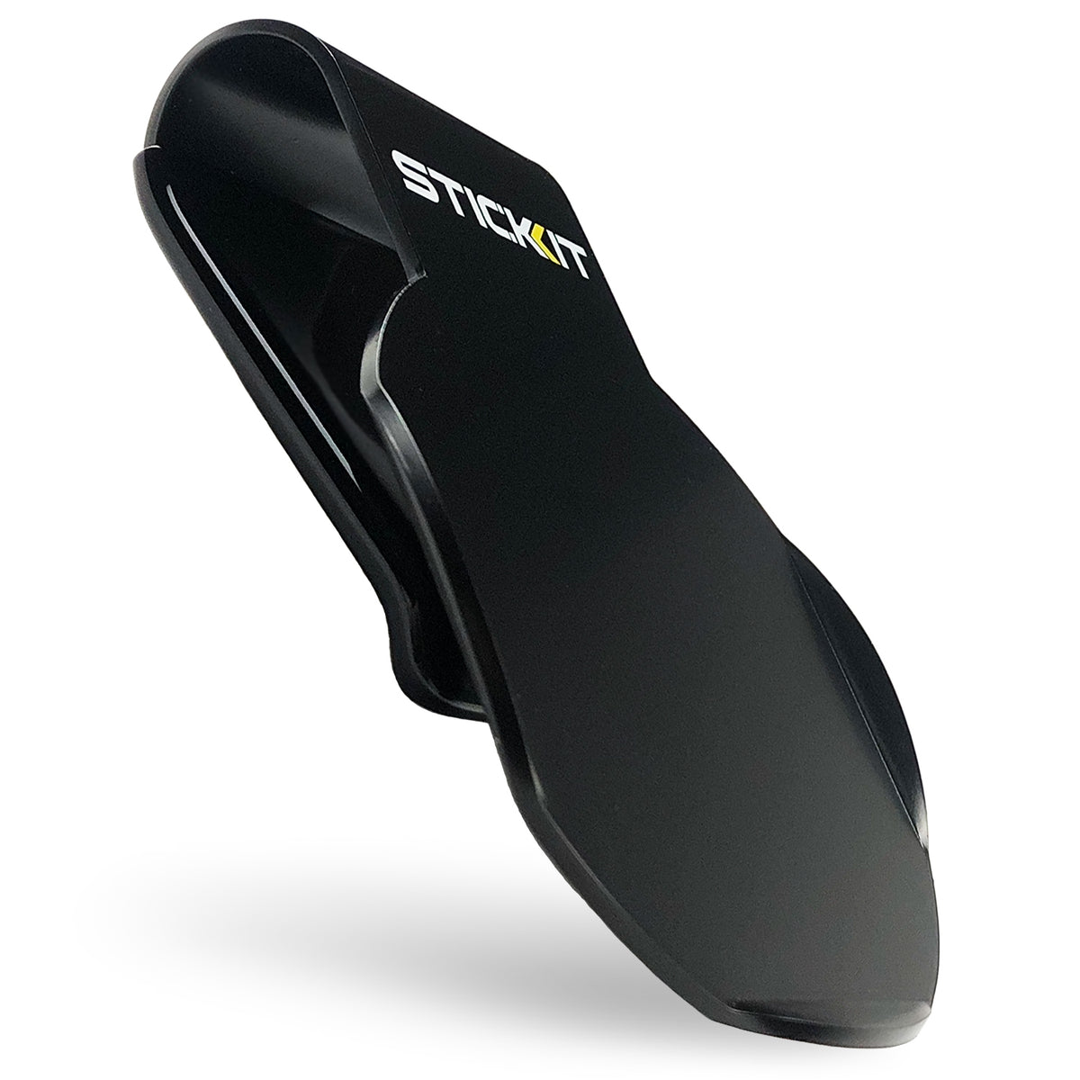 Black stick-it wallet, made of durable material, sleek design, features a minimalist style ideal for modern convenience.